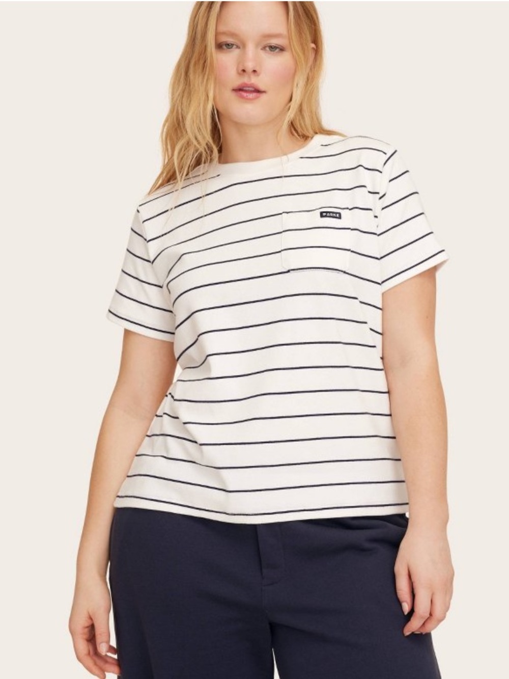 Parke x Target Striped Short Sleeve Top